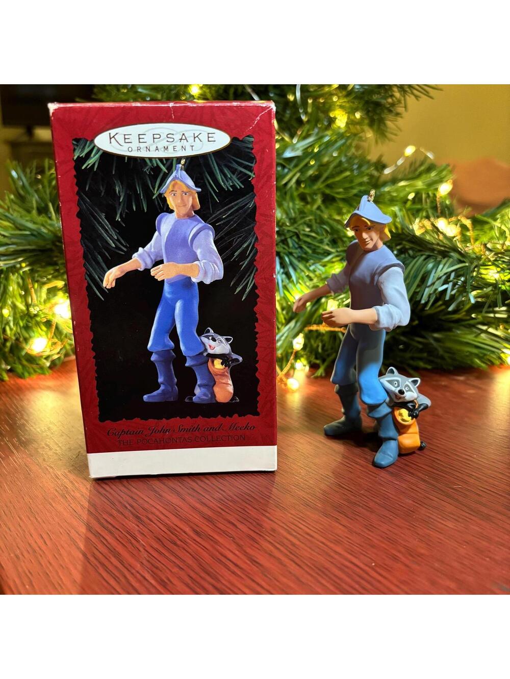 John Smith and Meeko - Pocahontas - Hallmark Keepsake Ornament